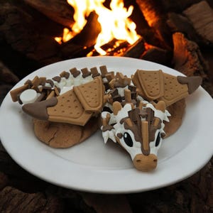 Baby S&#39;mores Dragon, 3D Printed Dragon, Multi Color Dragon, 12 Inches Long, Fidget Toy, Dragon Lovers Gift