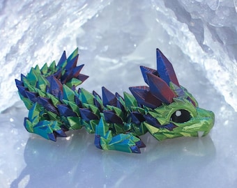 3D Printed Crystal Dragon Fidget Toy: Cinderwing3D Articulated Dragon
