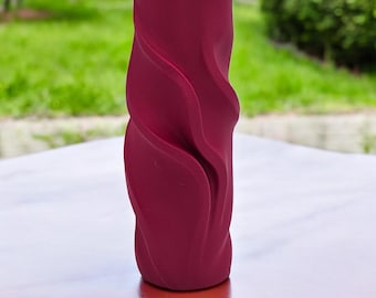 Vaso a spirale stampato in 3D: centrotavola moderno, portafiori secchi