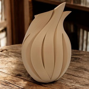 Flora Twist Vase, 3D Printed Vase, Dried Flowers Display, Interior Decor, Table Centerpiece, Modern Home Decor