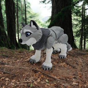 Wolf Fidget Toy, Articulated Design, 3D Printed, Multi Colored, Two Variations, Relaxation Toy, Wolf Gift