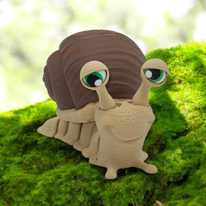 3D Printed Snail Fidget Toy: Multi-Color Desk Stress Relief