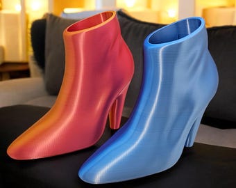 Jarrón de zapatos impreso en 3D: centro de mesa de 15 cm, soporte para flores secas