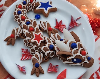 Baby Star Cookie Dragon stampato in 3D: giocattolo antistress multicolore