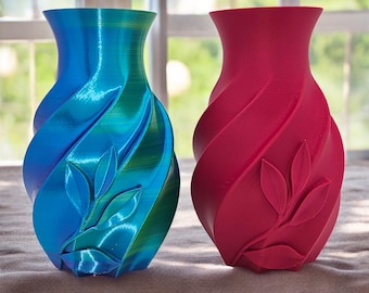 3D Printed Eclipse Bloom Vase: Modern Table Centerpiece