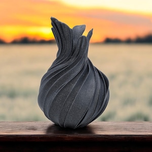 Spiralus Vase, 3D Printed, 6 Inches Tall Decorative Vase, Modern Home Accessory, Unique Vase, New Home Gift