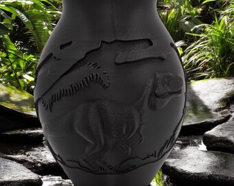 3D Printed Dinosaur Vase: Modern Interior Decor, Table Centerpiece