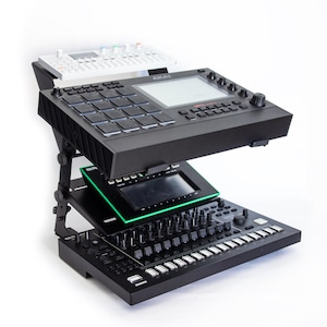 Metallständer für OP-1 + Groovebox/Drummachine/Synth mit passender Kabelführung