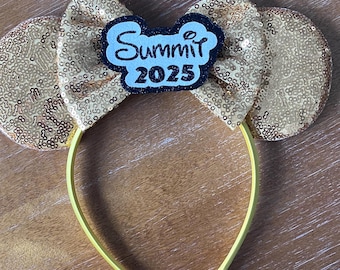 Aanpasbare Minnie Mouse Summit-hoofdband! Hoofdbanden kunnen worden gepersonaliseerd met de naam of een ander gezegde!