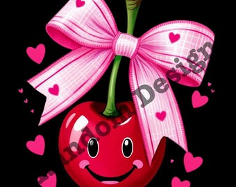 Preppy kersensublimatie digitaal ontwerp direct downloaden, png