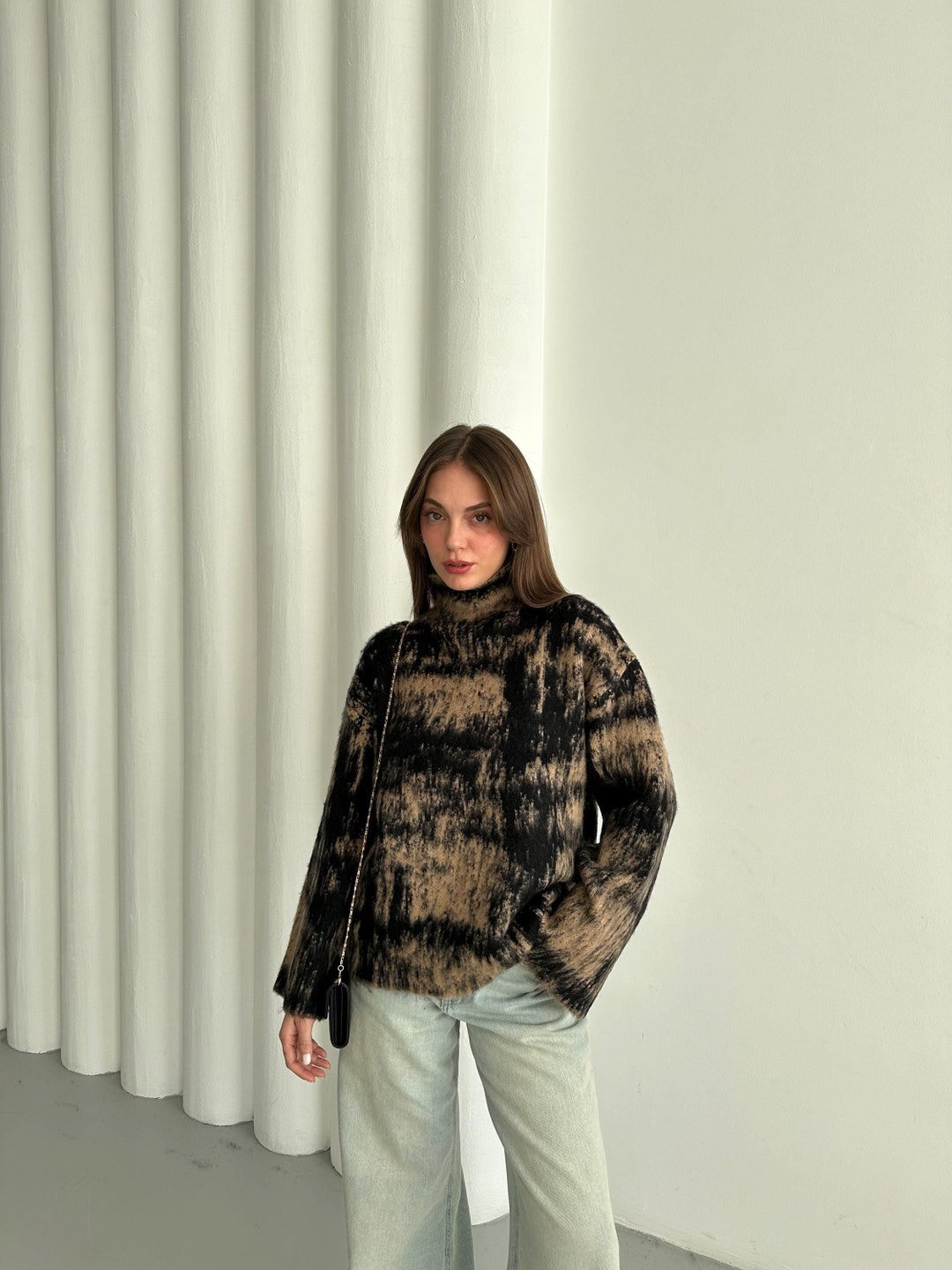 Wolle Rollkragenpullover: Damen Winter Plus Size Pullover