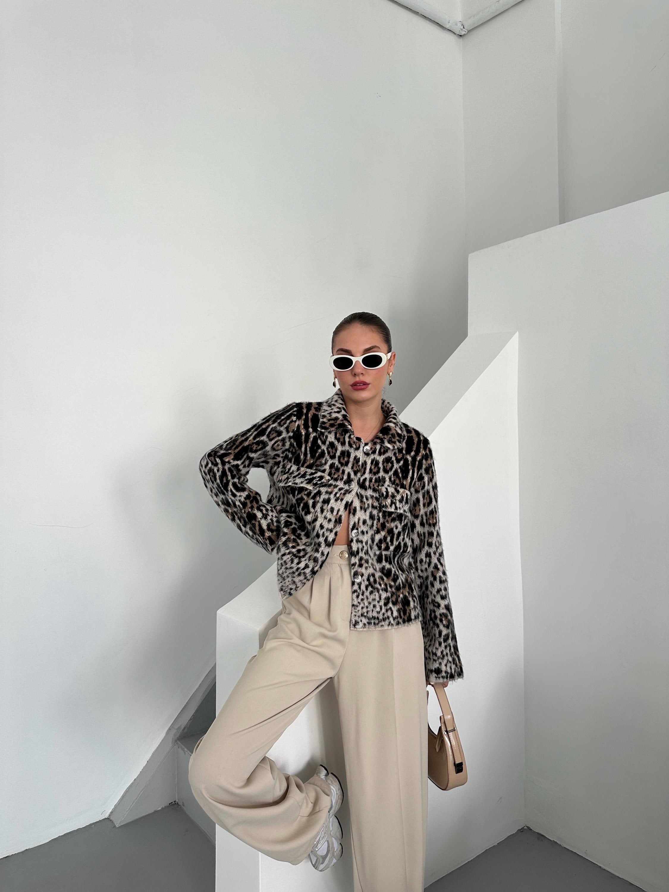 Animal print cardigan México