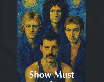 Camiseta estilo Queen + Van Gogh: exclusiva camiseta de algodón pesado con diseño artístico