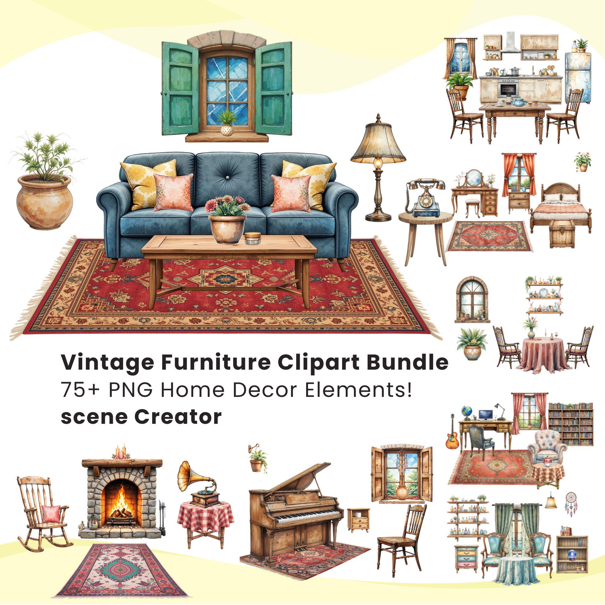 Furniture Clip Art - Etsy, image size:2000x2000