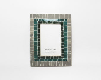 Mosaic Photo Frame | Handcut Ceramic & Glass Tiles (9x14cm Photo)
