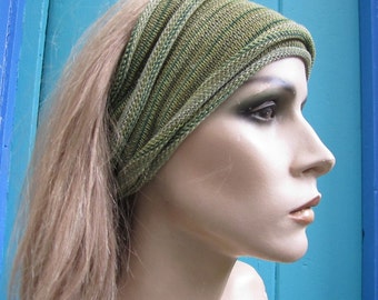 2 Headwraps set Natural Woodland Greens Midi size Headband wraps