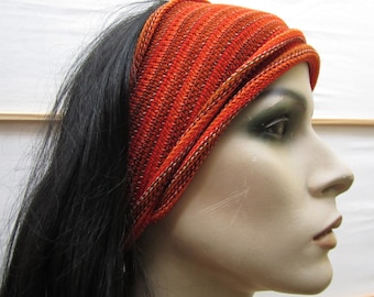 3 Headwrap set Earth colours of Australia Orange Red Rust Brown Midi size