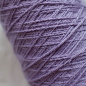 Purple 100 % Baby Alpaca Yarn, DK weight, 3/8 nm, color in Lavender, light purple, Fable Handknit image 3