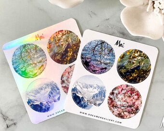 Mystic Nature stickers, decorative stickers for bullet journals planners, card, gift