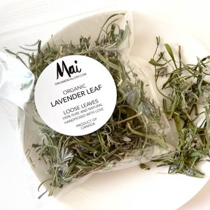 Organic English Lavender Leaf, Dried Leaves, Product of Canada, Dried Leaves, Homegrown Herbs