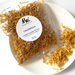 Calendula Dried Flower Petals, Calendula officinalis, Marigold Herb