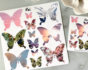 Butterfly stickers, decorative stickers for bullet journals planners, card, gift