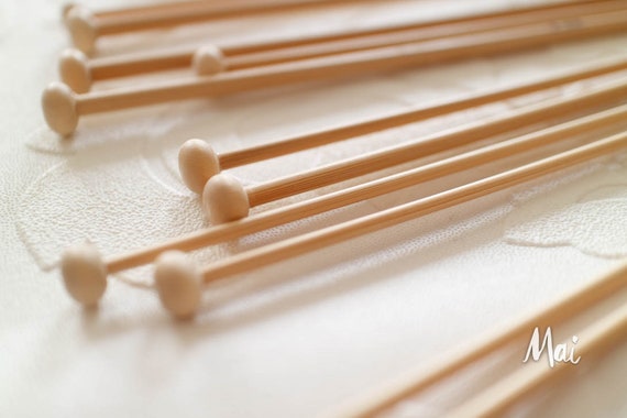 Japanese Bamboo Knitting Needles Sizes 3 25 3 5 4 0 4 5 5 0 5 5 Mm