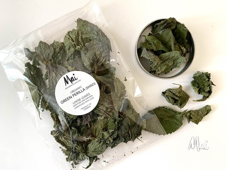 Organic Green Perilla, Shiso Leaves, Product of Canada, Dried Leaves, Homegrown Herbs zdjęcie 7