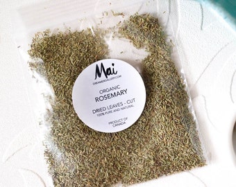 Organic Rosemary, Dried Cut Leaves, Product of Canada