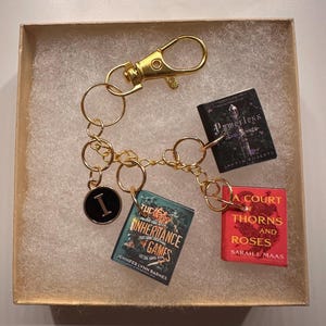 Mini Book Keychain | Unique Customizable Handmade Charm for Book Lovers ...