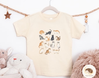 Toddler Cat T-Shirt, Kids Cats Shirt, Kitten Tee, Cat Lover Gift