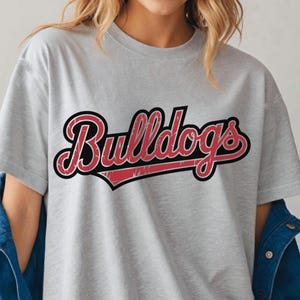 Bulldogs Mascot DTF Print Retro Bulldogs Team Spirit Direct to Film Transfer Ready to Press