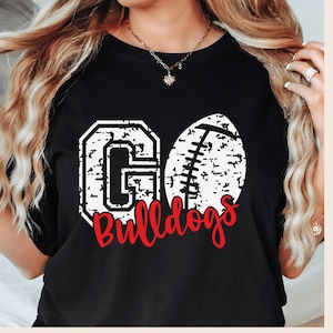 Go Bulldogs DTF Print Distressed Bulldog Mascot Direct to Film Transfer Ready to Press