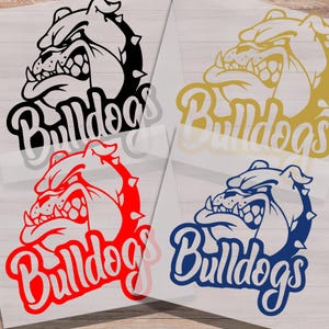 Bulldogs DTF Print Bulldogs Mascot for Sports Team Direct to Film Prints Ready to Press College Sports Transfer