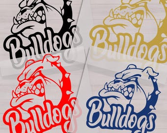 Bulldogs DTF Print Bulldogs Mascot for Sports Team Direct to Film Prints Ready to Press College Sports Transfer