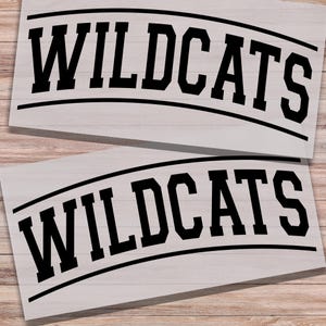 Wildcats School Mascot DTF Print Wildcat Sports Team Direct to Film Transfer for School Sports Heat Transfer Ready to Press