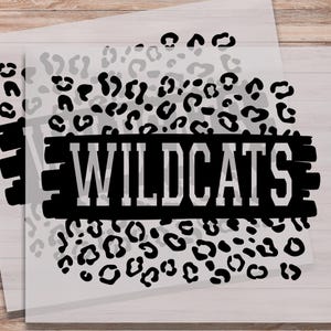 Wildcats School Mascot DTF Print Wildcat School Mascot Direct to Film Transfer for School Sports Heat Transfer Ready to Press
