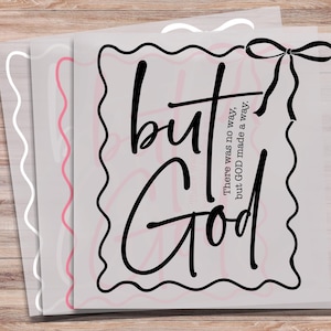 But God DTF Print Christian Direct to Film Transfer Ready to Press Heat Transfer