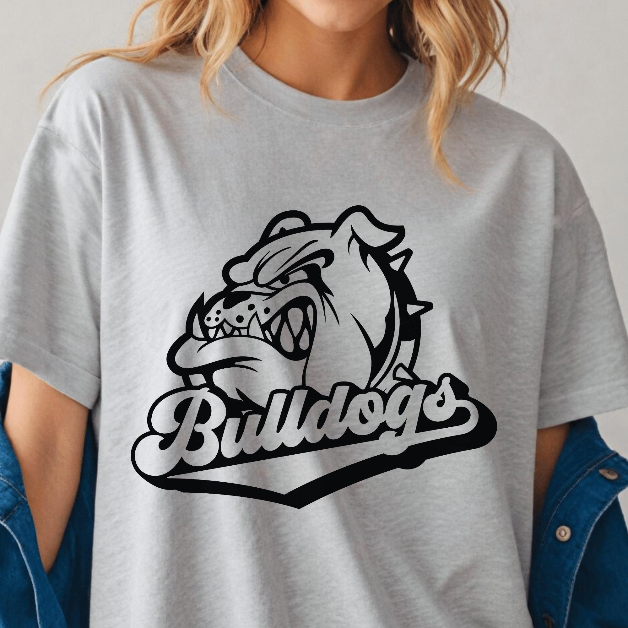Bulldogs DTF Print Bulldogs Mascot for Sports Team Direct to Film Prints Ready to Press College Sports Transfer