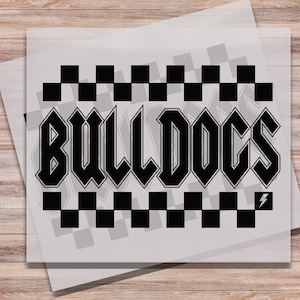 Bulldogs DTF Print Bulldogs Mascot for Sports Team Direct to Film Prints Ready to Press College Sports Transfer