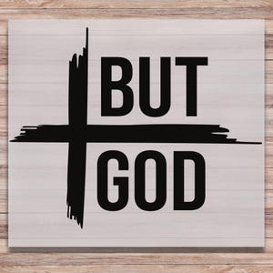 But God DTF Print Christian Direct to Film Transfer Ready to Press Heat Transfer