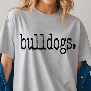 Bulldogs DTF Print Typography Bulldogs Mascot for Sports Team Direct to Film Prints Ready to Press College Sports Transfer