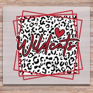 Wildcats School Mascot DTF Print Wildcat School Mascot Direct to Film Transfer for School Sports Heat Transfer Ready to Press