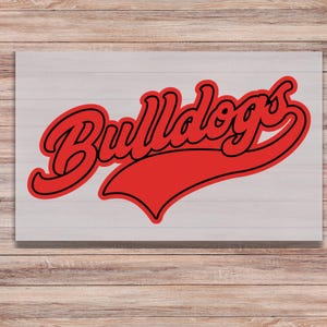 Bulldogs Mascot DTF Print Retro Bulldogs Team Spirit Direct to Film Transfer Ready to Press