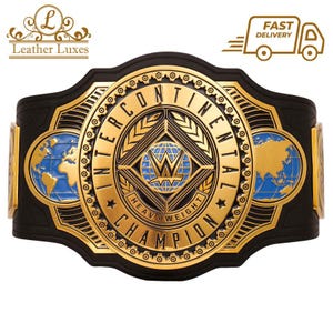 Intercontinental Heavyweight Wrestling Belt Brass Championship Leather Belt for Wrestlers Wrestling Gift Championship Gift