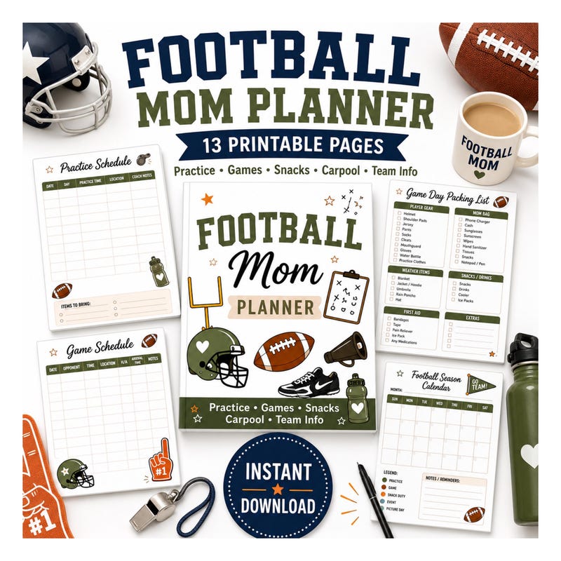 Football Mom Checklist - Etsy