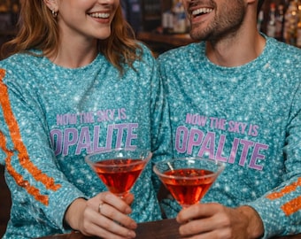 Sudadera con estampado de efecto brillante Opalite y cuello redondo inspirada en Taylor