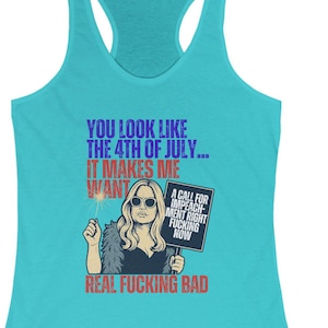 Jennifer Coolidge Impeach Trump Tank Top: Patriotic 4th of July Racerback