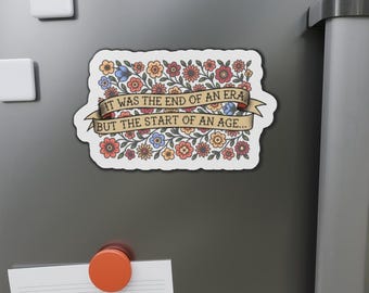 Floral Banner Magnet | Vintage Style Kitchen Decor