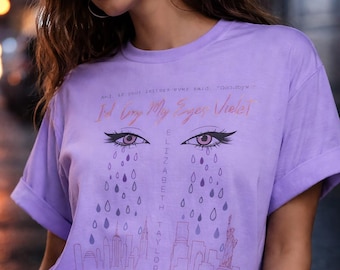 Elizabeth Taylor inspiriert, Cry My Eyes Violet Hollywood Icon Tee, Vintage Film Liebhaber